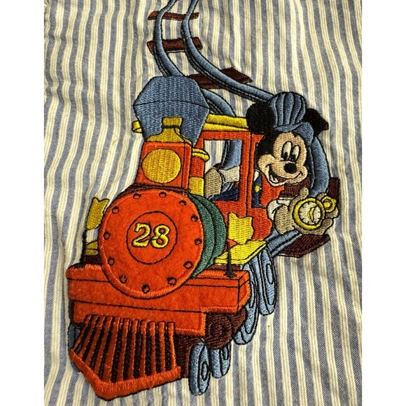 Disney Parks Authentic Mickey Mouse Choo Choo Train Short Overalls 24 Mo - Picture 2 of 11